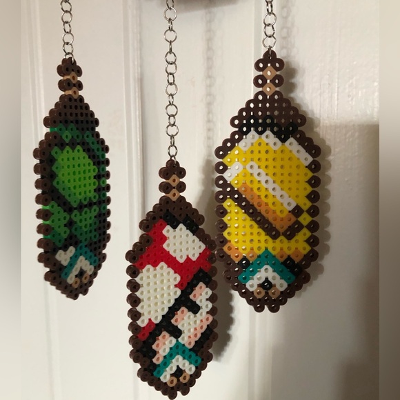 Mario Bros Perler bead art Dream Catcher wall decor Pixel 🍄 handmade Nintendo🌟 - Picture 6 of 9